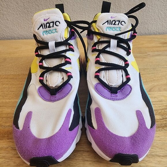 Nike Air Max 270 React Shoes Womens Size 6.5 Running AT6174-101 Sneakers - Picture 7 of 12